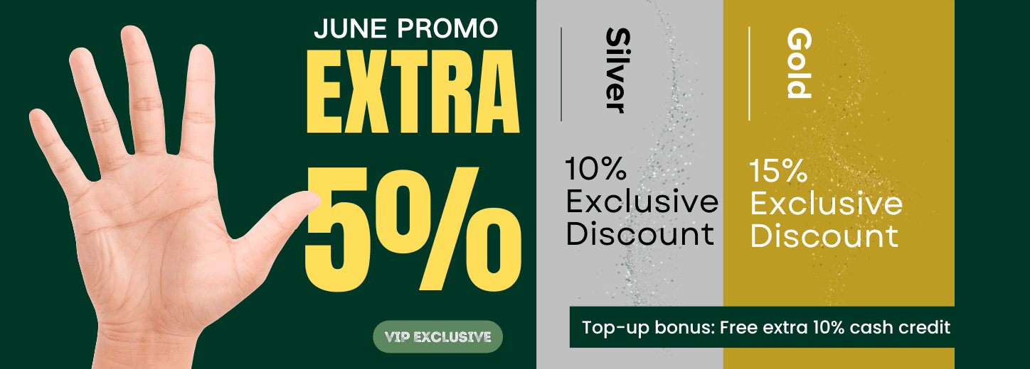 EXTRA 5%OFF FOR VIP ON JUNE 2026